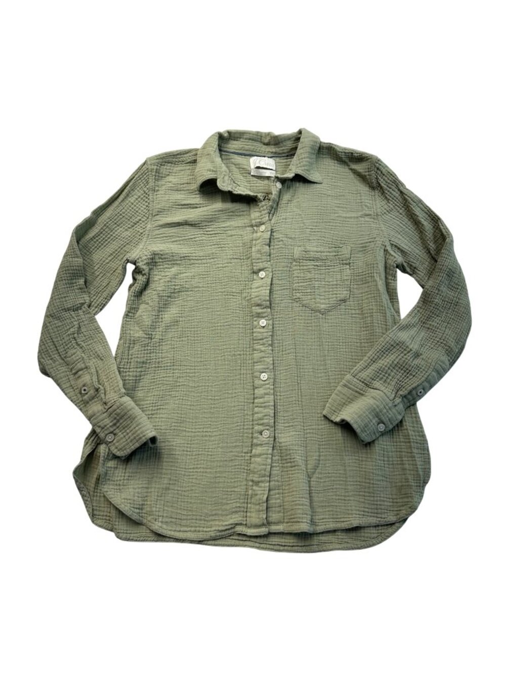 J Crew Garçon Classic Double Gauze Long Sleeve Button Up Shirt Womens Size 10